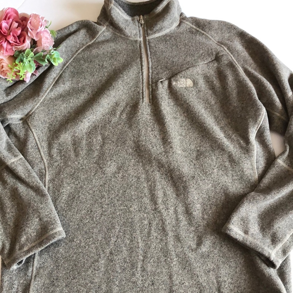 North Face Men’s Quarter Zip XXL SWEATER PATAGONIA STYLE North Face Green